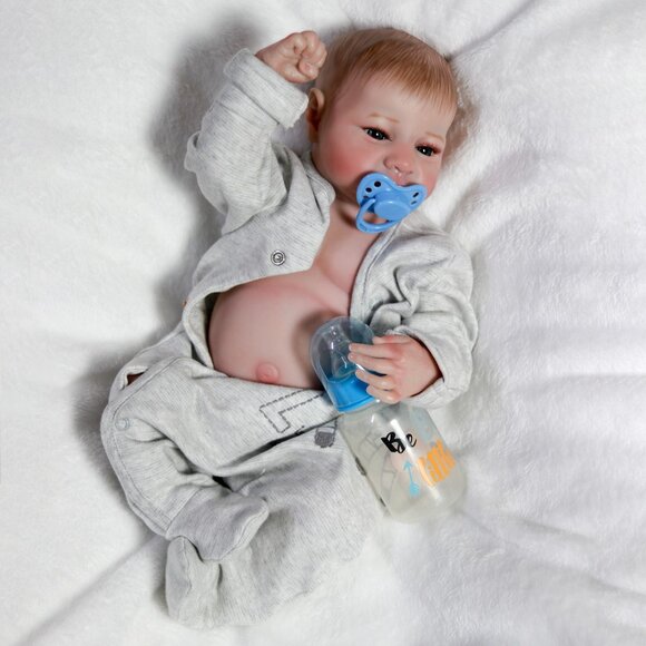 Realistic Reborn Baby Dolls Full Body Vinyl Silicone Newborn Doll Boy Bath Gift - Picture 5 of 7